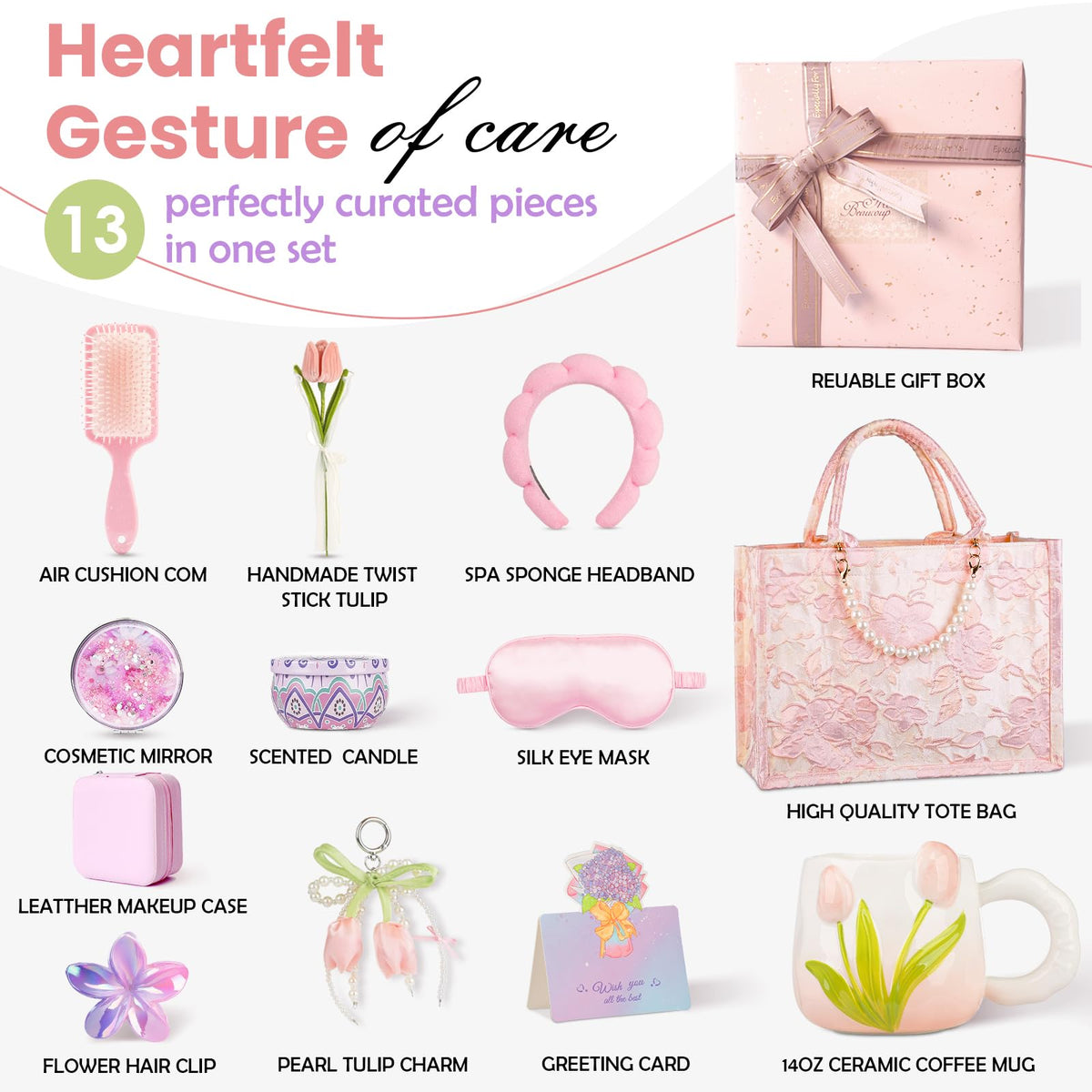 Birthday Gifts for Women 13Pcs Gift Basket Perfect for - HZPOINTONE Official Imagery - 5