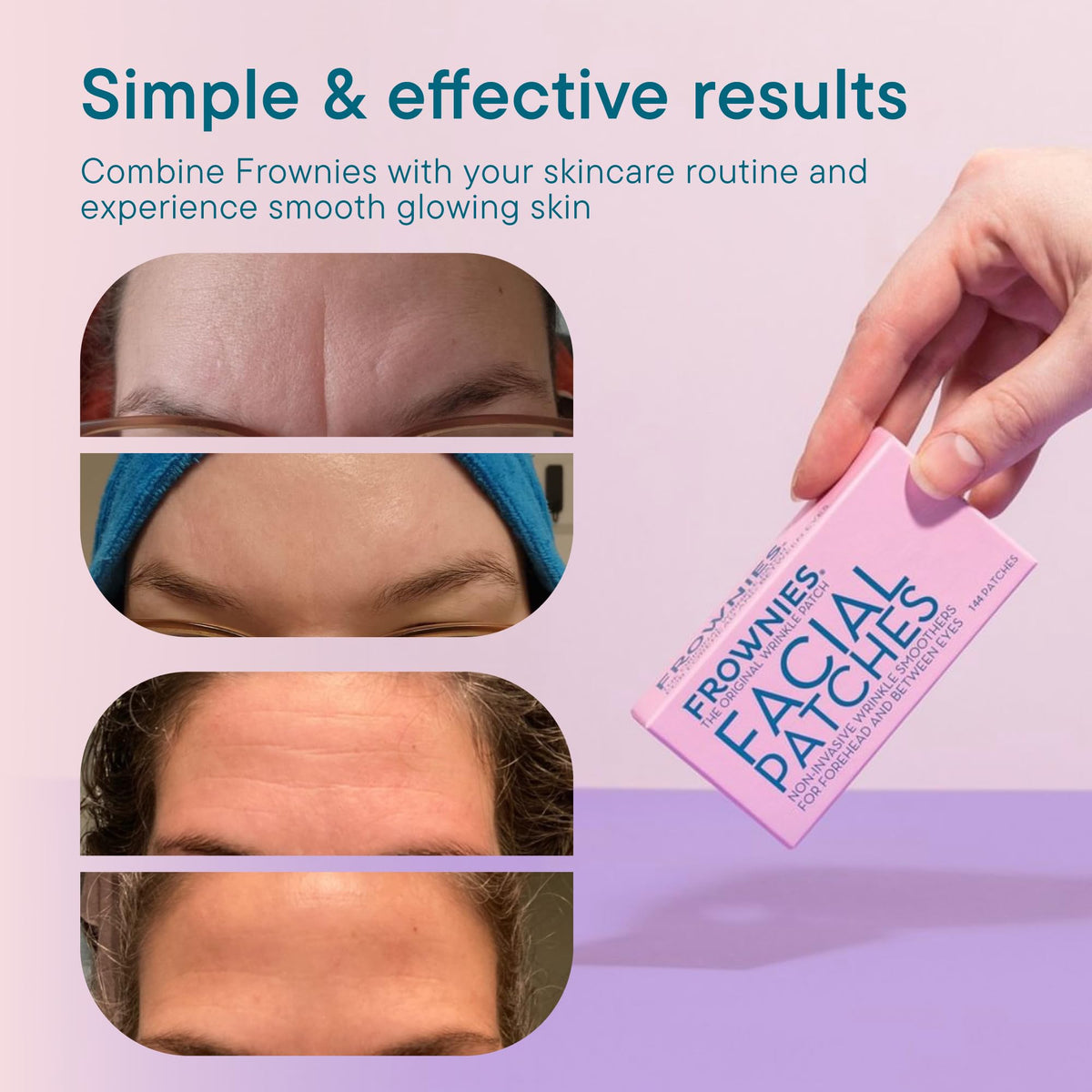 Frownies Forehead Between the Eyes Wrinkle Patches 144 Count - Frownies Official Imagery - 5