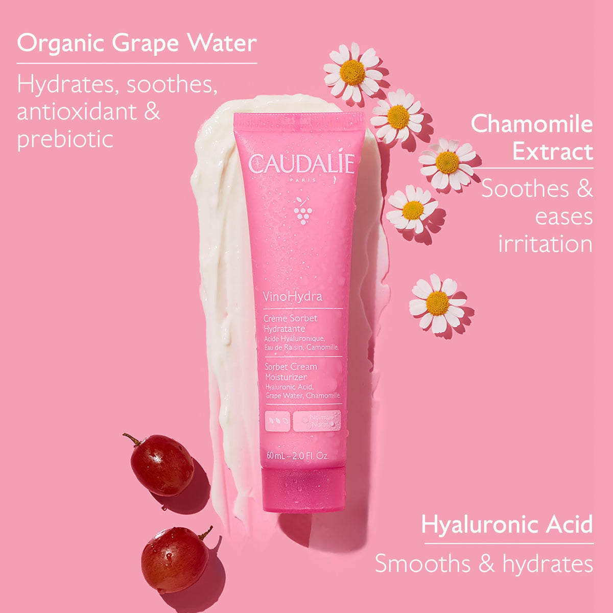 Caudalie VinoHydra Sorbet Cream Moisturizer with Hyaluronic - Premium Selection Official Imagery - 4