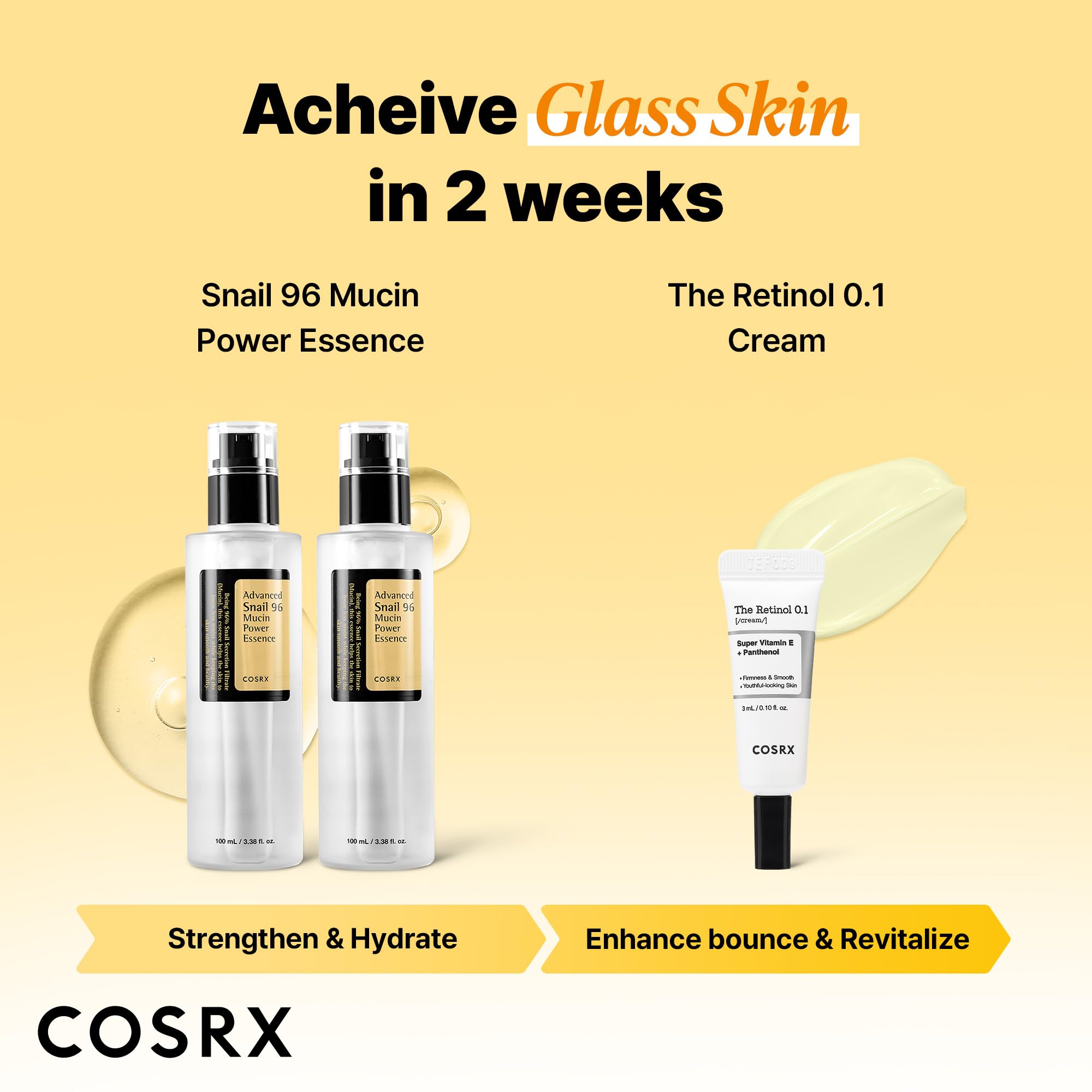 COSRX Snail 96% Mucin Essence 2ea & Retinol 0.1% Cream Mini Sample 1ea - COSRX Official Product View 4