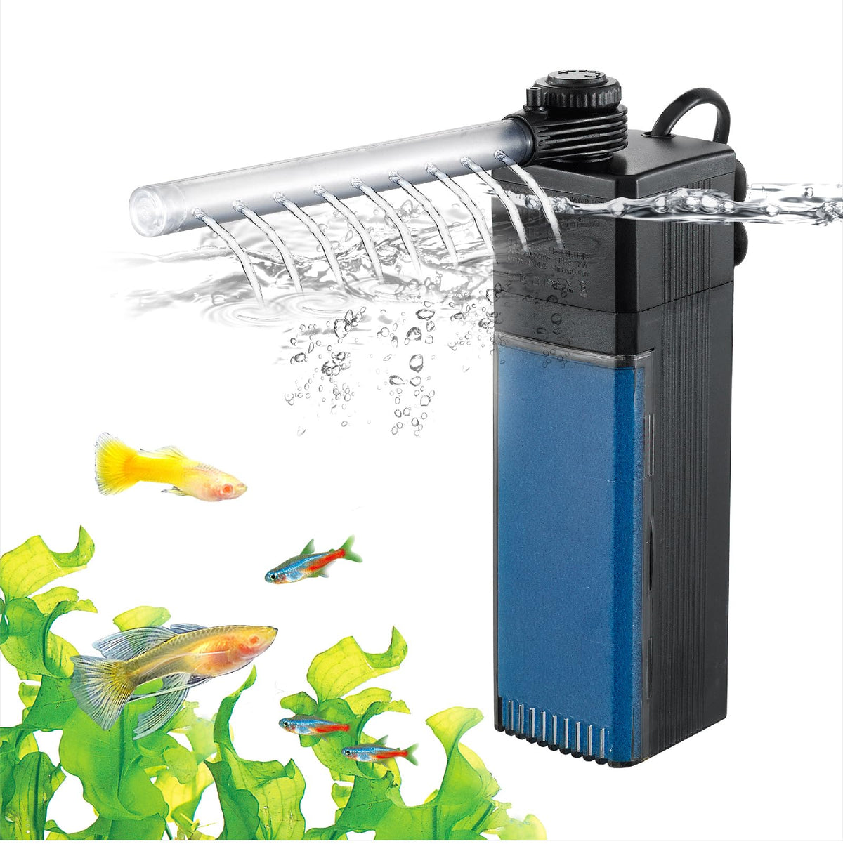 Internal Fish Tank Filter 12W Adjustable Water Flow - Weipro Official Imagery - 2