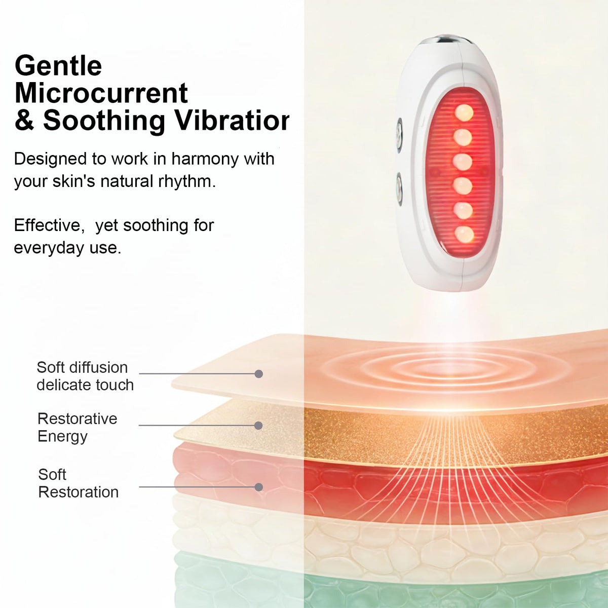 Face Massager Tool with Red Light Therapy for Face Jade Rose - SEFVAKO Official Imagery - 7