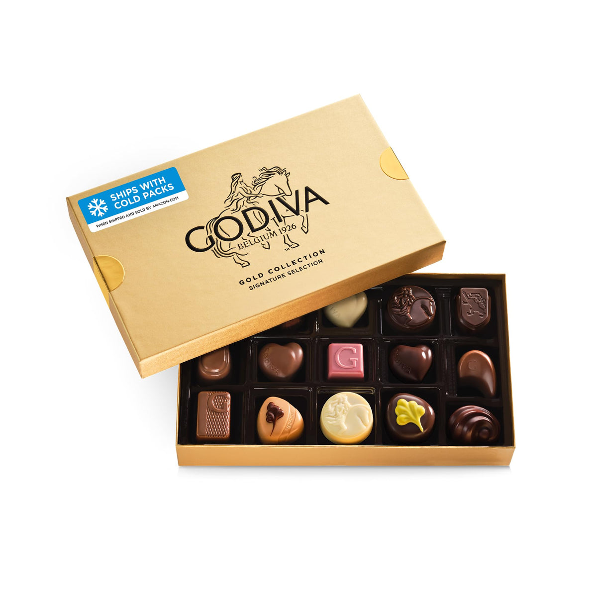 Godiva Gold Assorted Belgian Chocolate Gift Box Gourmet 15 - Premium Selection Official Imagery - 2