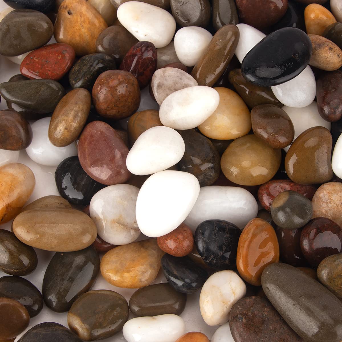 CFKJ Aquarium Gravel River Rock Natural Polished Decorative - CFKJ Official Imagery - 1