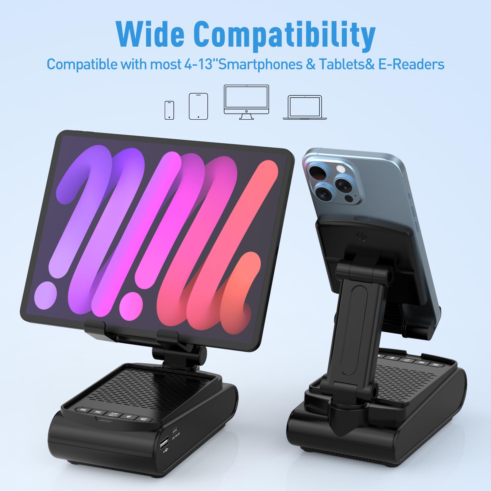 GLOPUS Birthday Gifts for Men, Portable Bluetooth Speaker with Cell Phone Stand - GLOPUS Official Product View 5