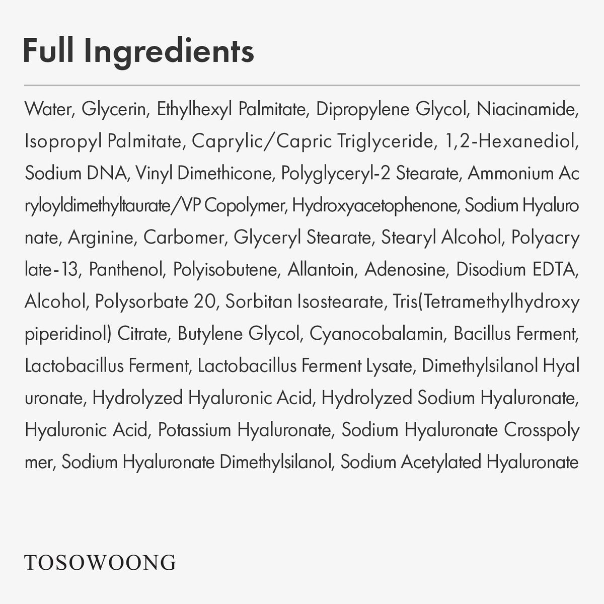 TOSOWOONG PDRN Hyaluron Face Cream for Hydrating Firming - TOSOWOONG Official Imagery - 7