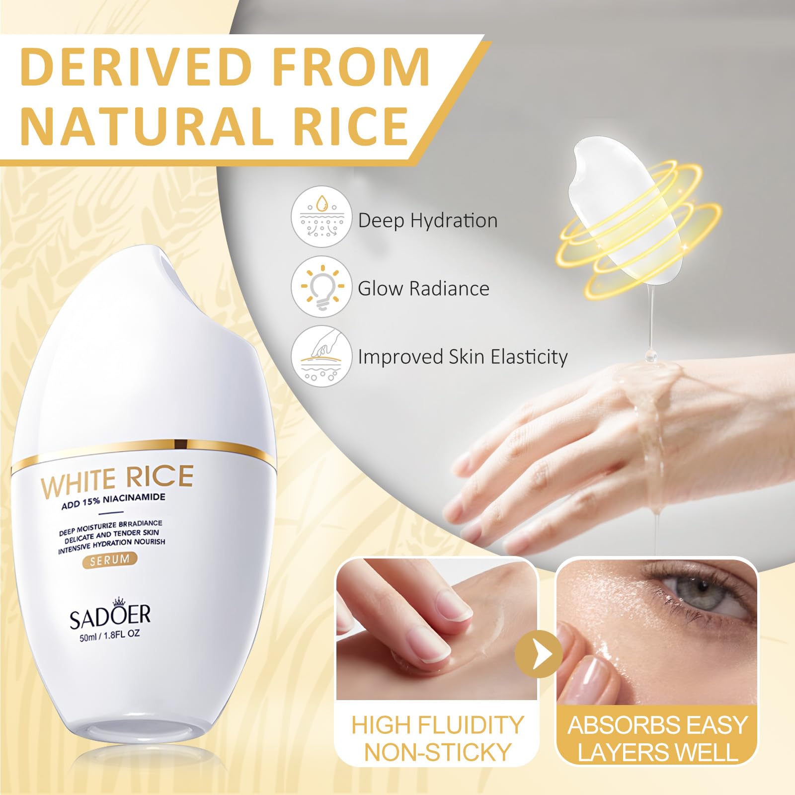 FOR SADOER Rice Niacinamide Skincare Set - DailyBrio