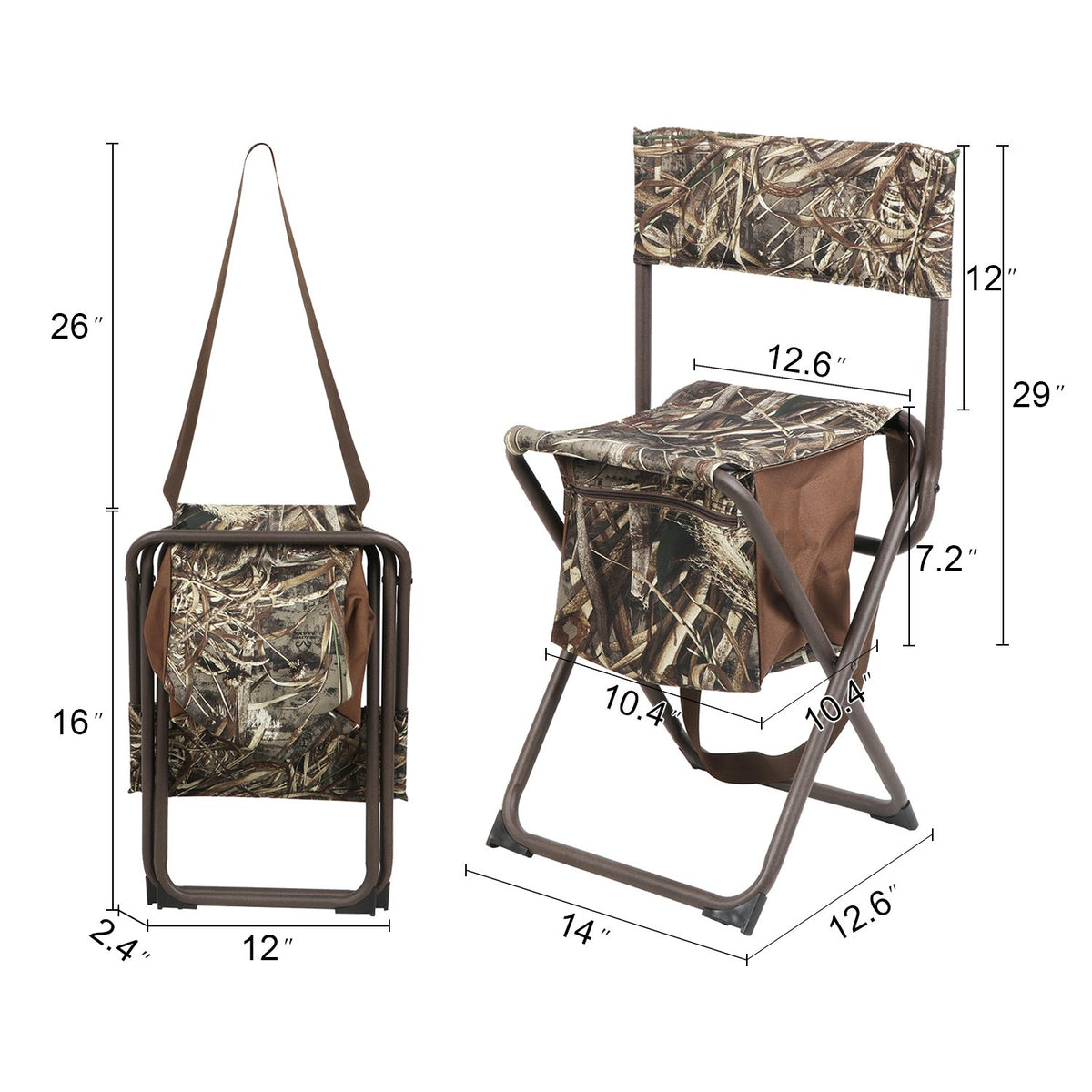 PORTAL Folding Seat Lightweight Backrest Stool Hunting - Portal Official Imagery - 4