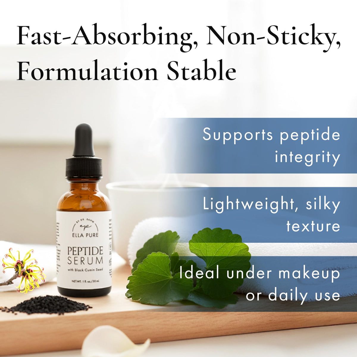 ELLA PURE Hydrating Face Serum with Triple Peptides - ELLA PURE Official Imagery - 7