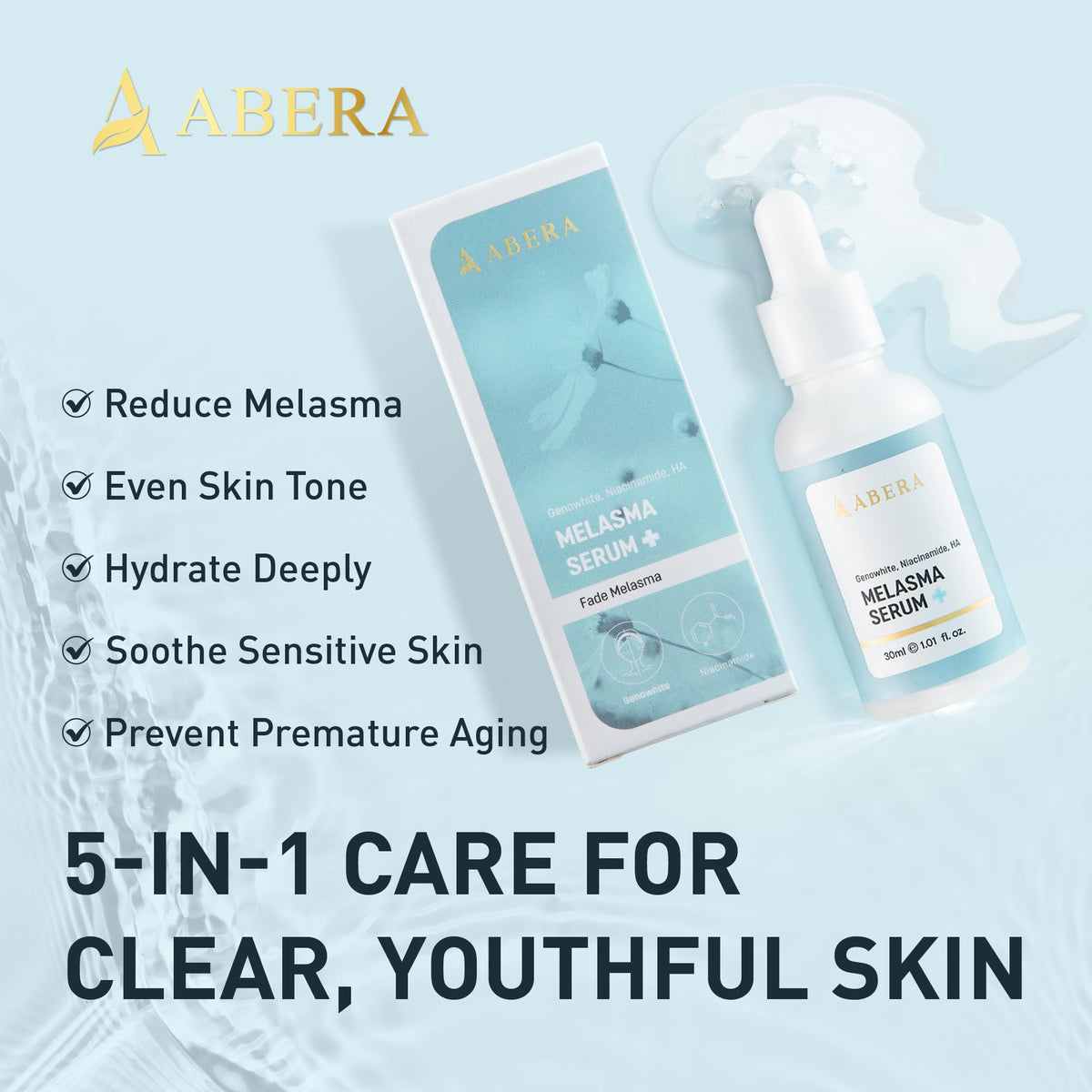 Abera Melasma Serum Plus Dark Spot Corrector Niacinamide 1 - ABERA Official Imagery - 3