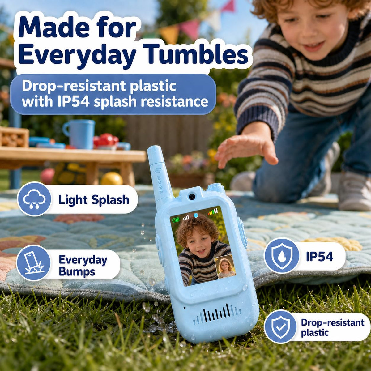 Video Walkie Talkies for Kids 2 Pack Rechargeable with - Fabeto Official Imagery - 4