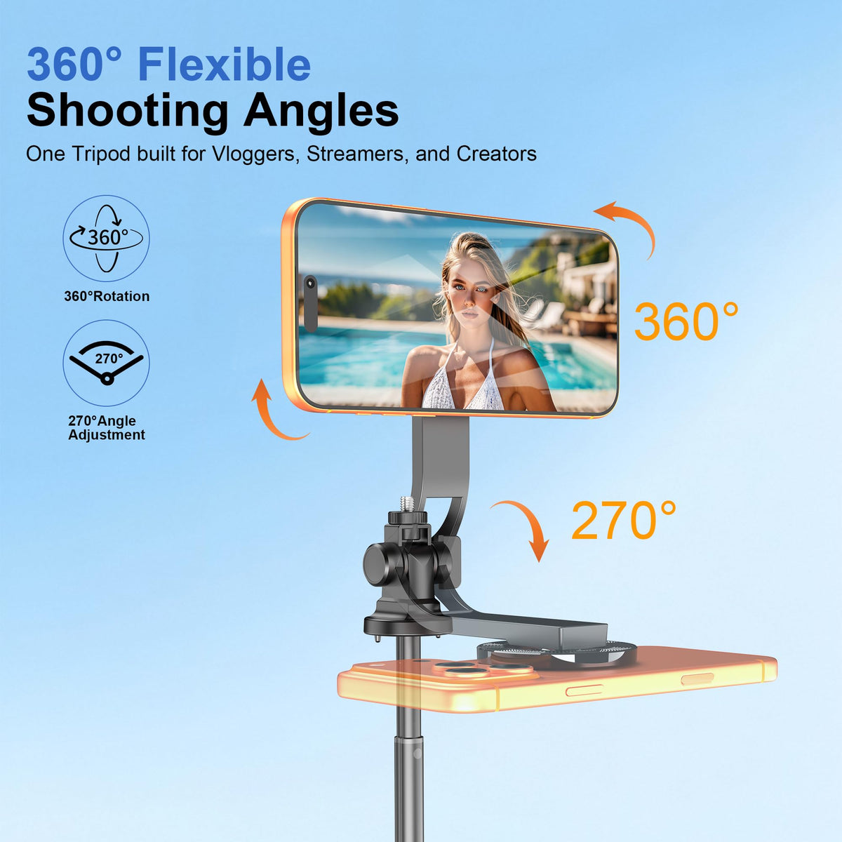 53 Magnetic Selfie Stick Tripod 4 Leg Base 1 4 Mount Remote - ACKIMA Official Imagery - 5