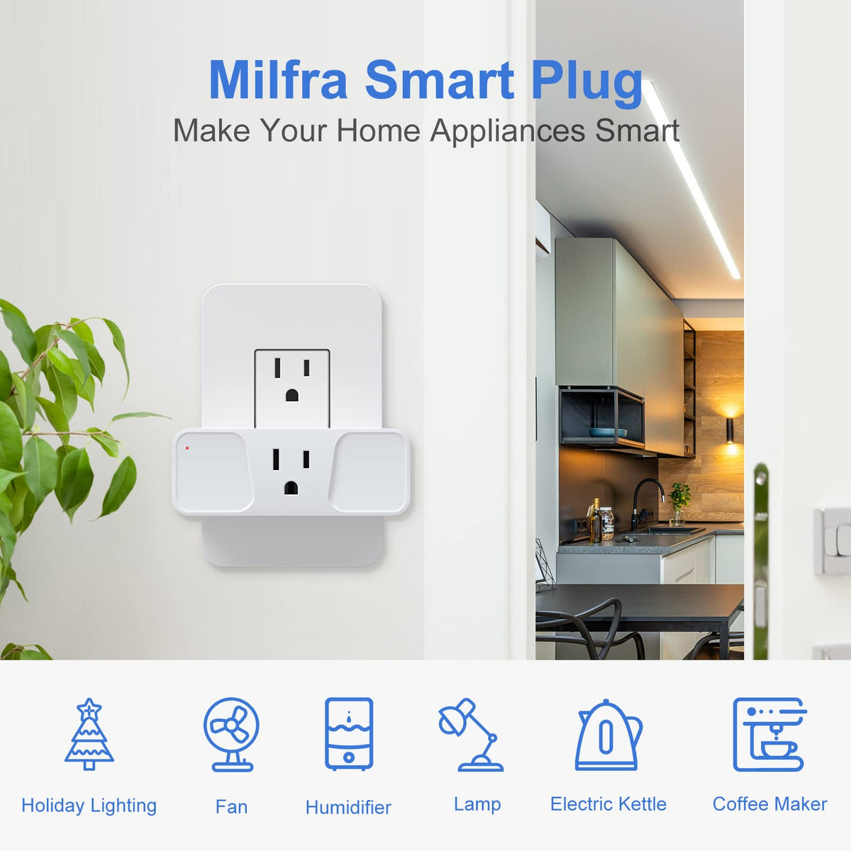 Smart Plug 4 Pack Milfra 2 4GHz WiFi Smart Plug Smart Home - Milfra Official Imagery - 3