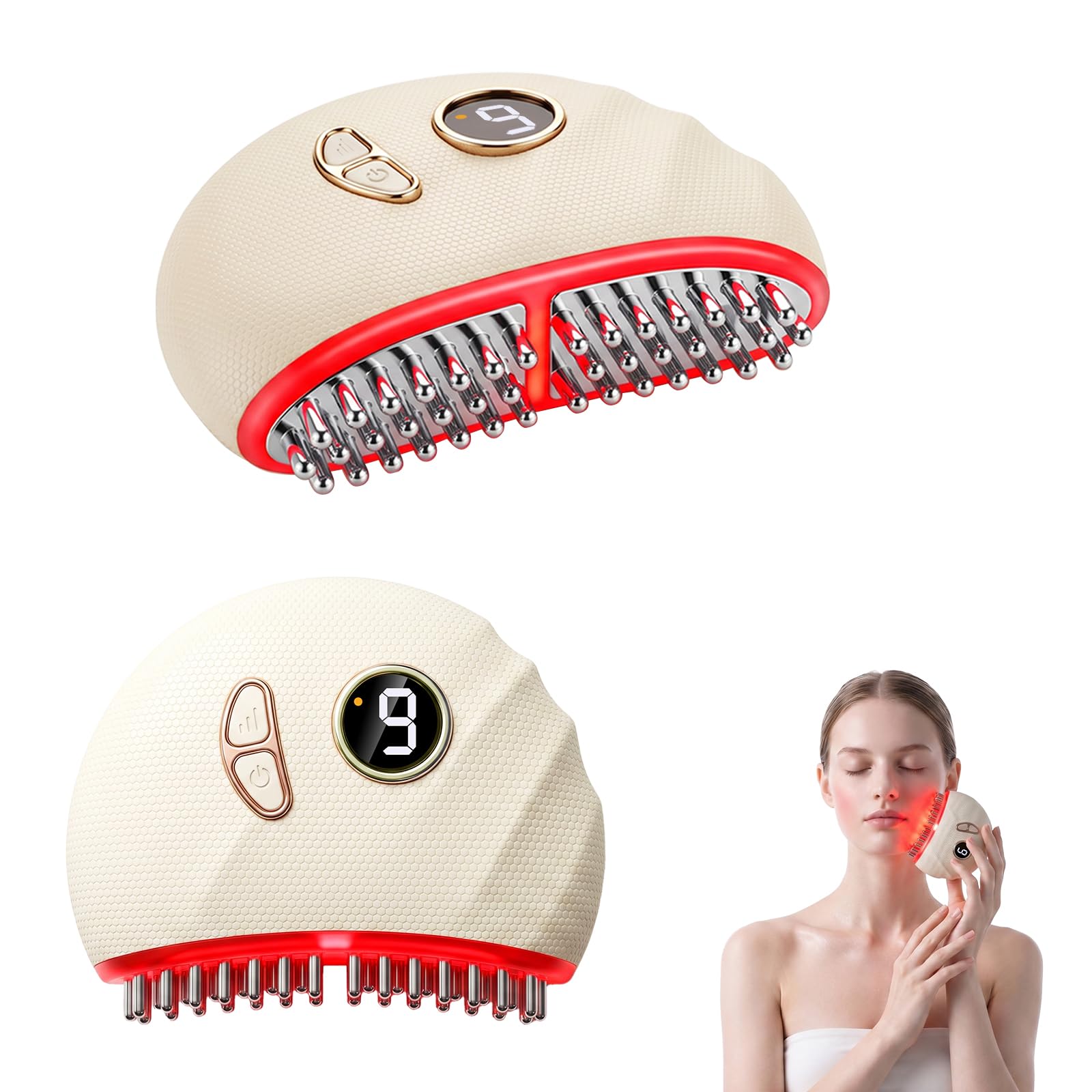 Electric Gua Sha Tool for Face Neck with Heat Vibration LED - Zowixel Official Imagery - 1