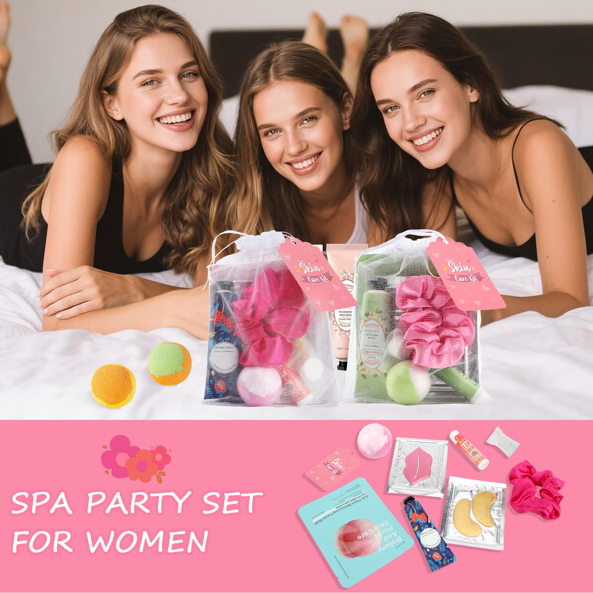 120PCS Spa Party Supplies for Girls Include Facial Masks Lip - Jutqut Official Imagery - 5