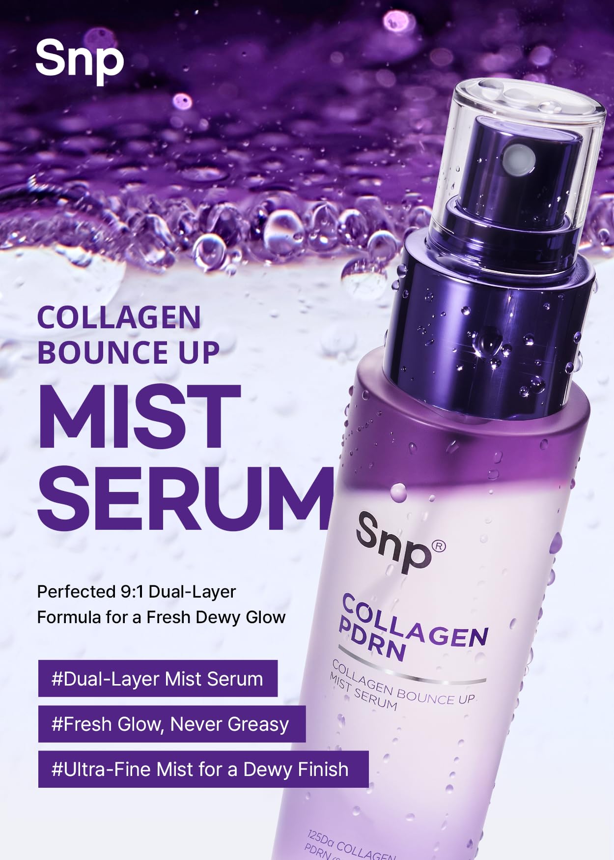 SNP Collagen Bounce Up Mist Serum 100ml — Korean 2-Layer Face - SNP