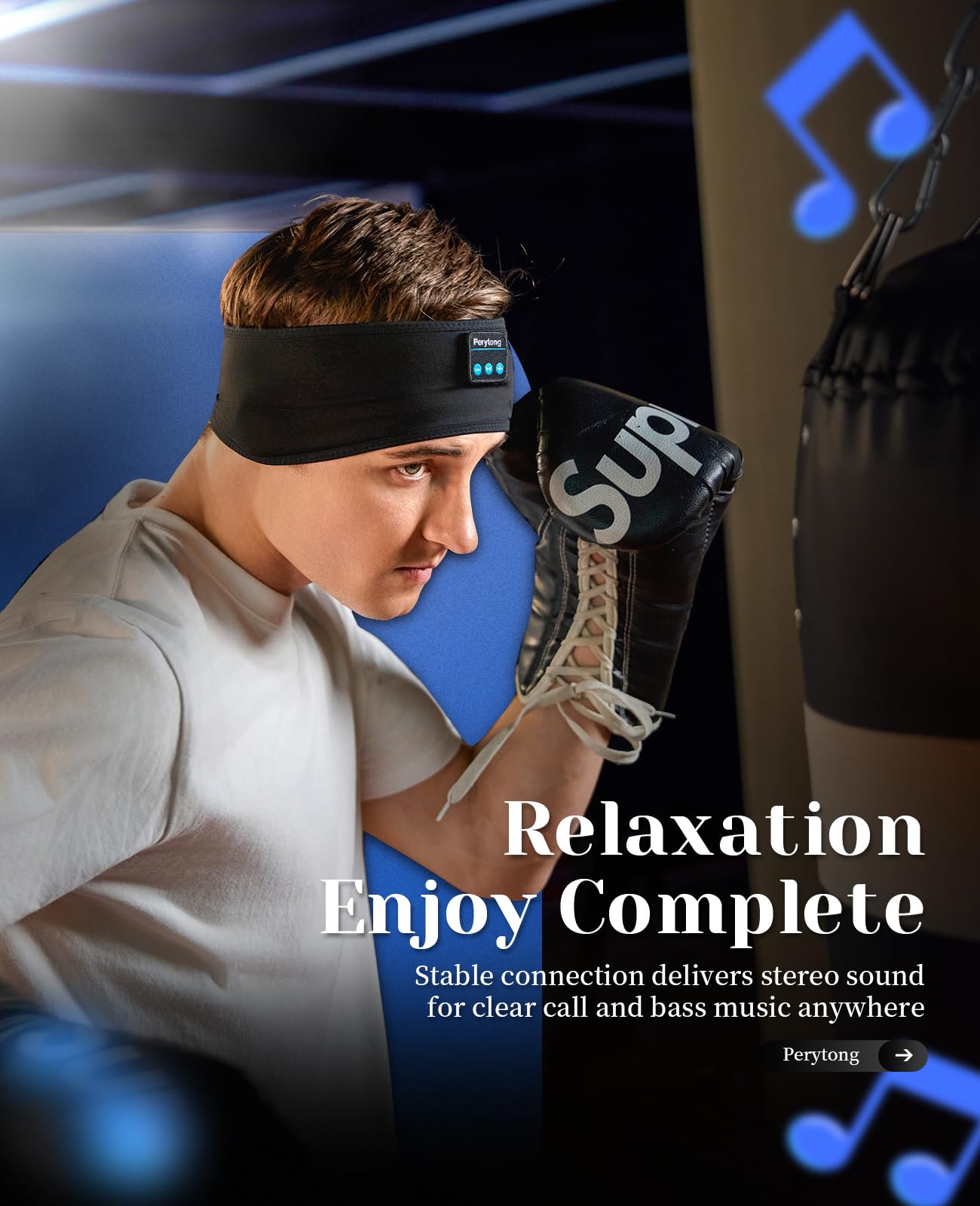 Perytong Sleep Headphones Wireless, Bluetooth Sports Headband Hea - Perytong Official Product View 8