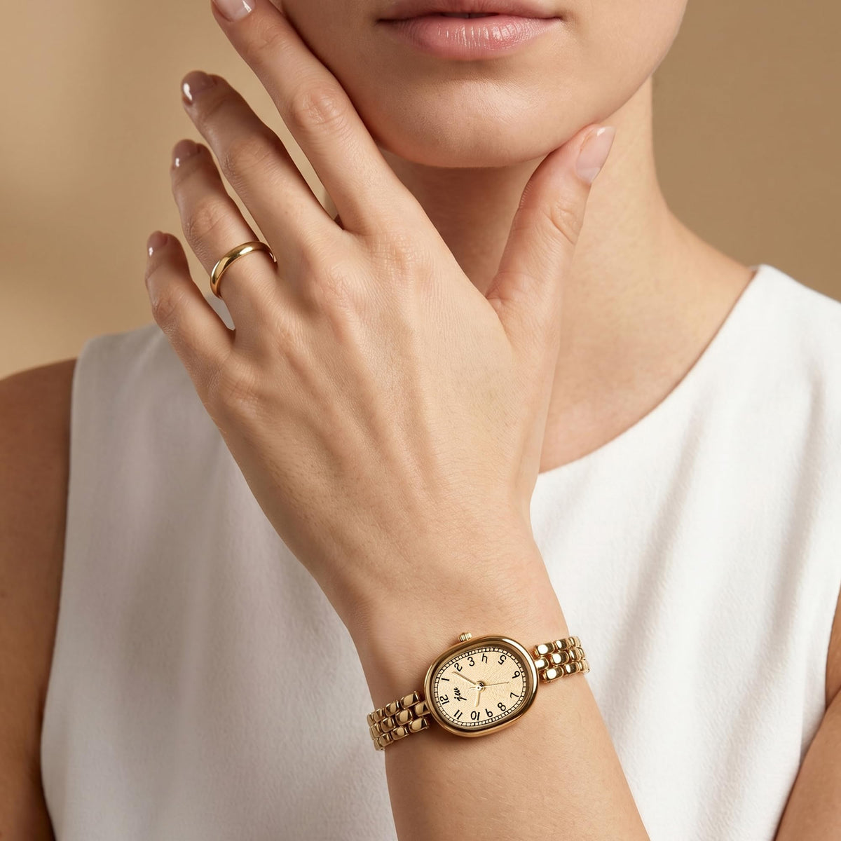Women s Watches Gold Small Oval Dainty Wrist Watch for - Asdppe Official Imagery - 3
