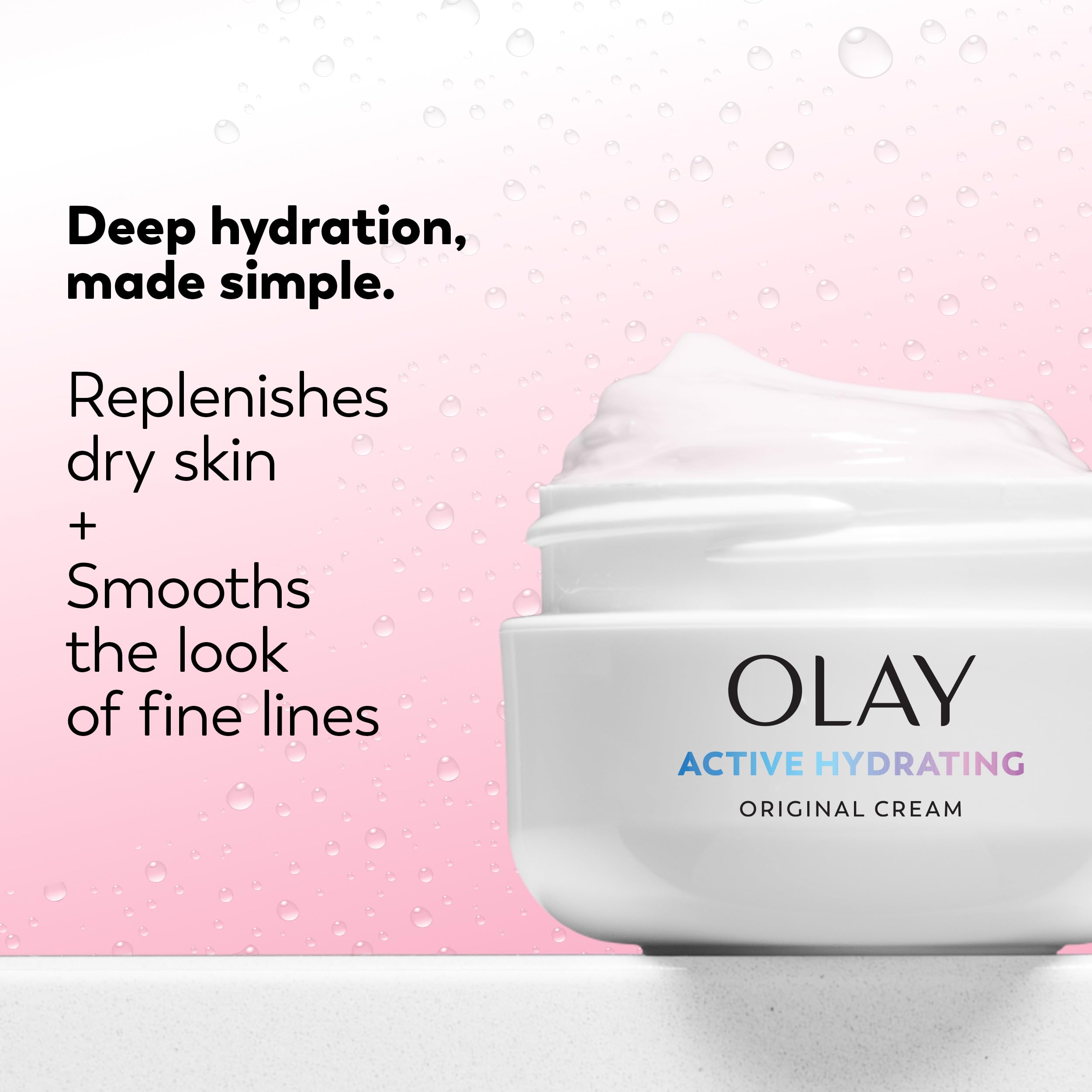 Olay Active Hydrating Cream Face Moisturizer, 1.9 fl oz - Olay