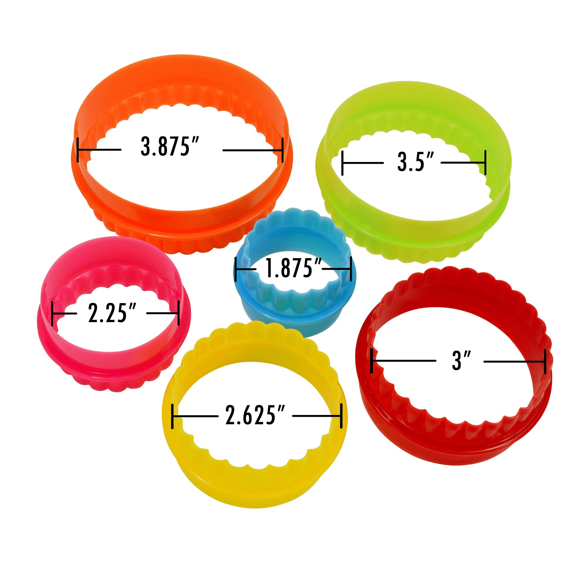 R&M International Round, Set of 6 Cookie & Biscuit Cutter Set, Sizes, - View 8