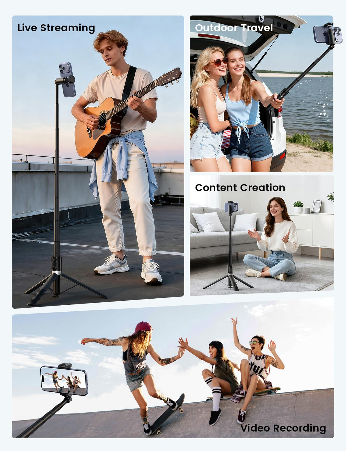 Lamicall 65 Tripod for iPhone 0 77lb Selfie Stick with - Lamicall Official Imagery - 7