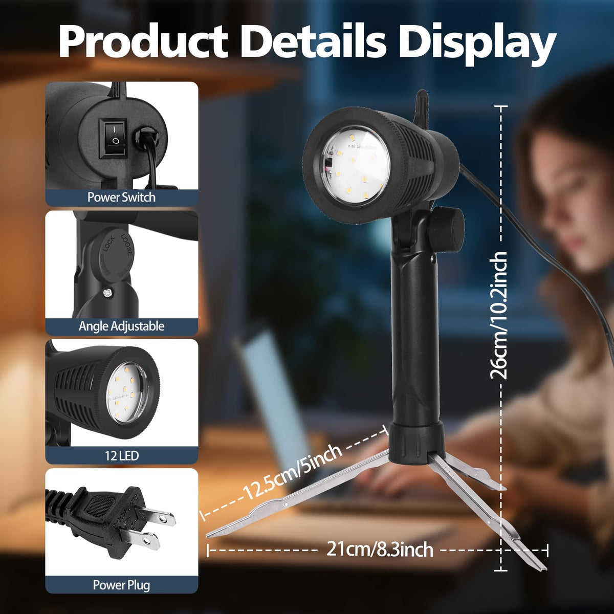 EMART Photography LED Spotlight for Video Recording and - EMART Official Imagery - 7