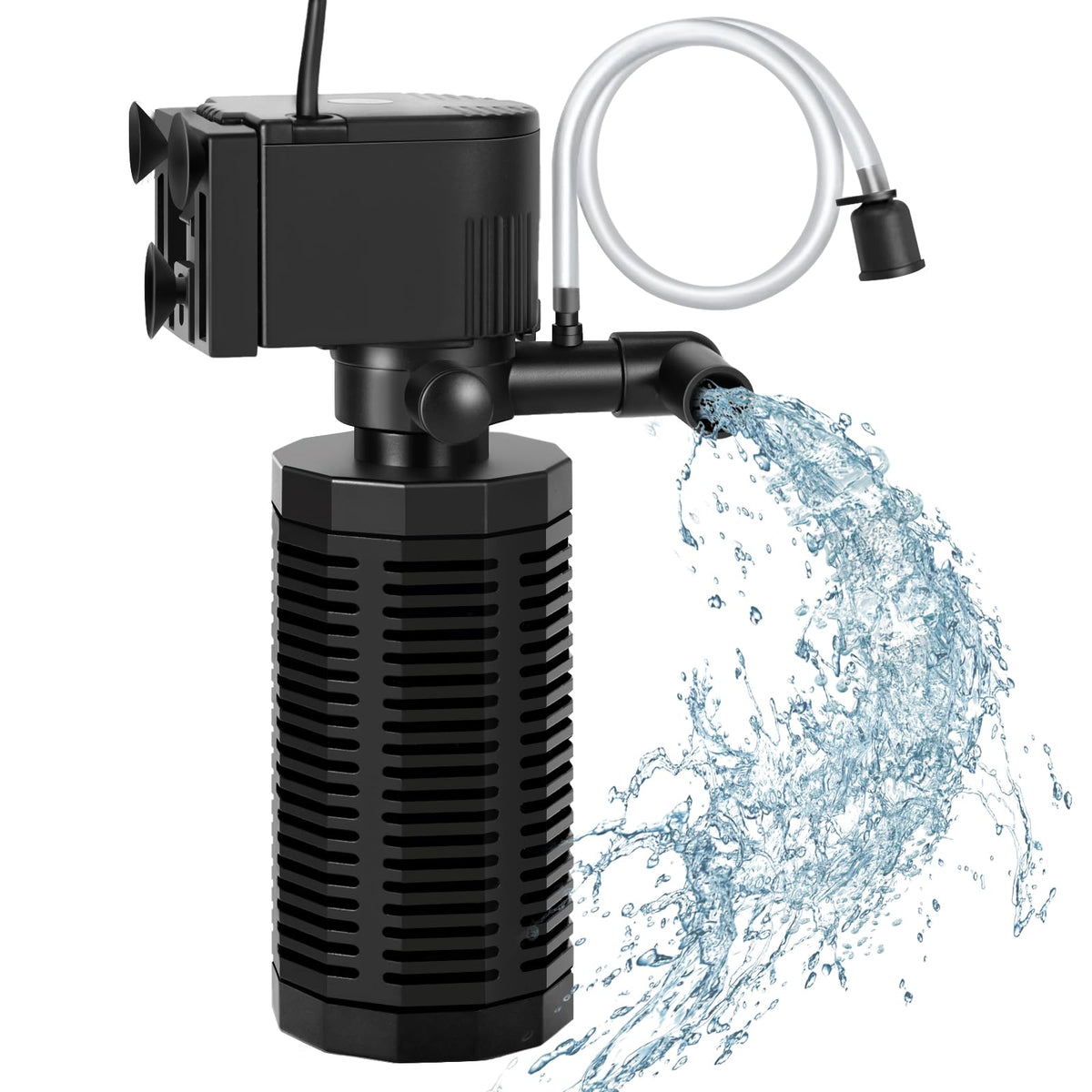 400GPH 4 in 1 Aquarium Filter 30 100 Gallon Quiet Fish Tank - OQTTNEO Official Imagery - 2