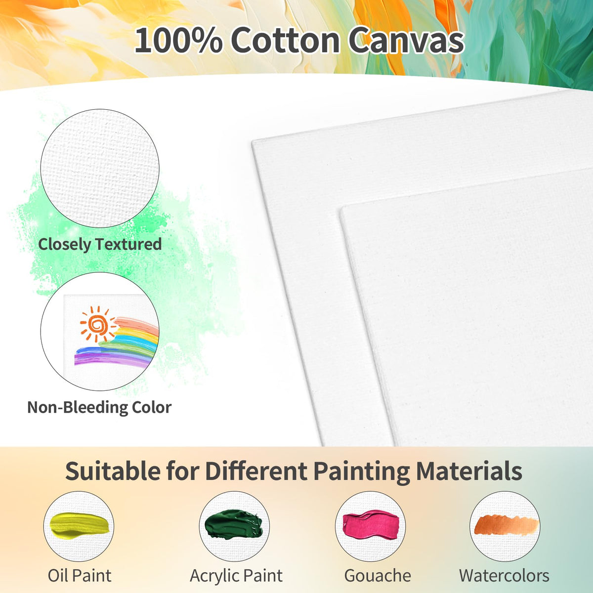 8 Pack 8 10In Canvas Boards for Painting Art Canvas for - pomaylor Official Imagery - 5