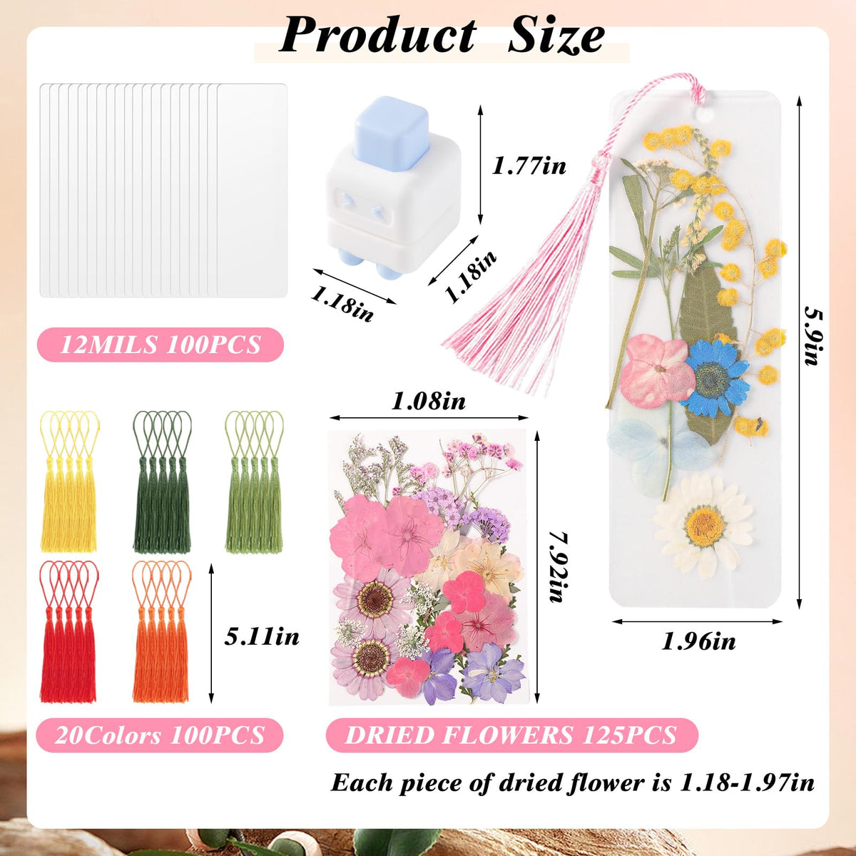 326Pcs Pressed Flower Bookmark Making Kit DIY Bookmark Kit - WSICSE Official Imagery - 3