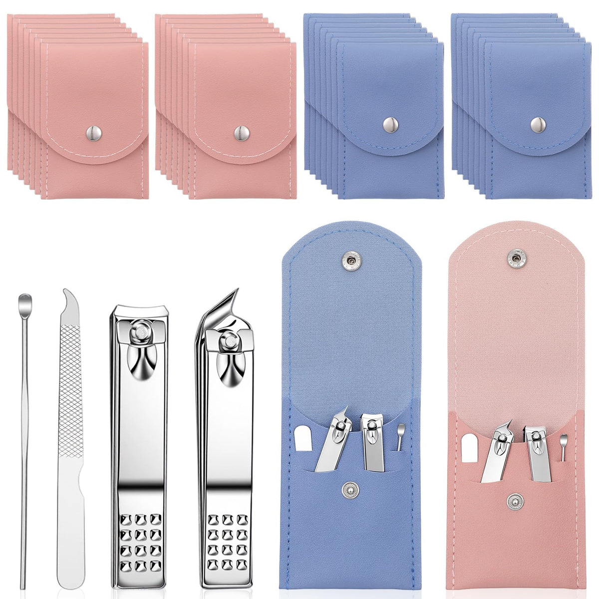 30 Sets 4 in 1 Stainless Steel Travel Manicure Kit with Case - Xaajooio Official Imagery - 2
