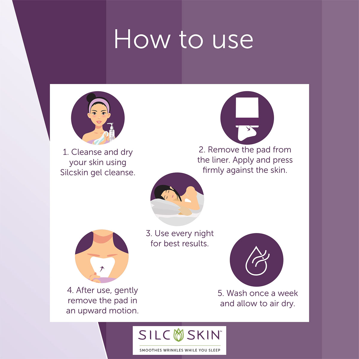 Silc Skin Decollette Pad for Chest Wrinkles 30 Day Supply - Silc Skin Official Imagery - 7
