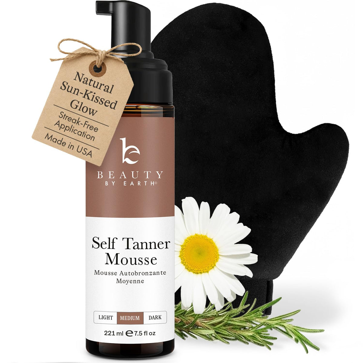Self Tanner Tanning Mousse Kit - Beauty by Earth Official Product Imagery - 1
