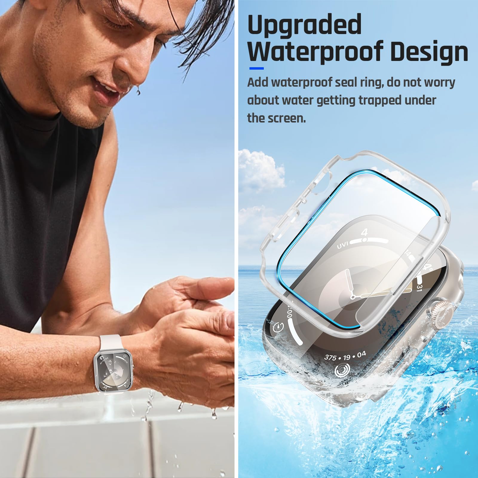 Goton IP67 Waterproof Case with Glass for Apple Watch 40mm Series 6/5/ - View 3