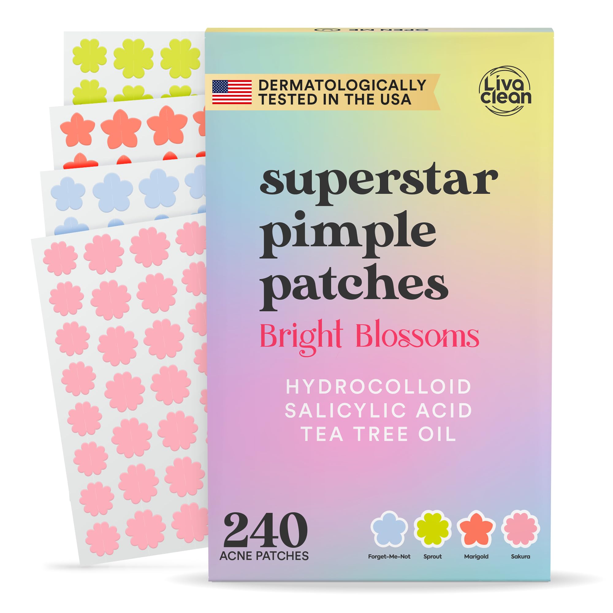 Livaclean 240 CT Star Pimple Patches for Face + 330 CT Acne - LivaClean