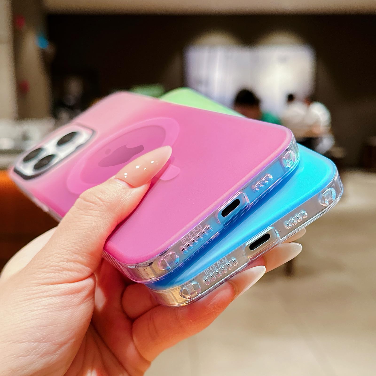 Tuokiou Magnetic Case for iPhone 15 Pro,Compatible with Magsafe,Gradient - Tuokiou Official Product View 8