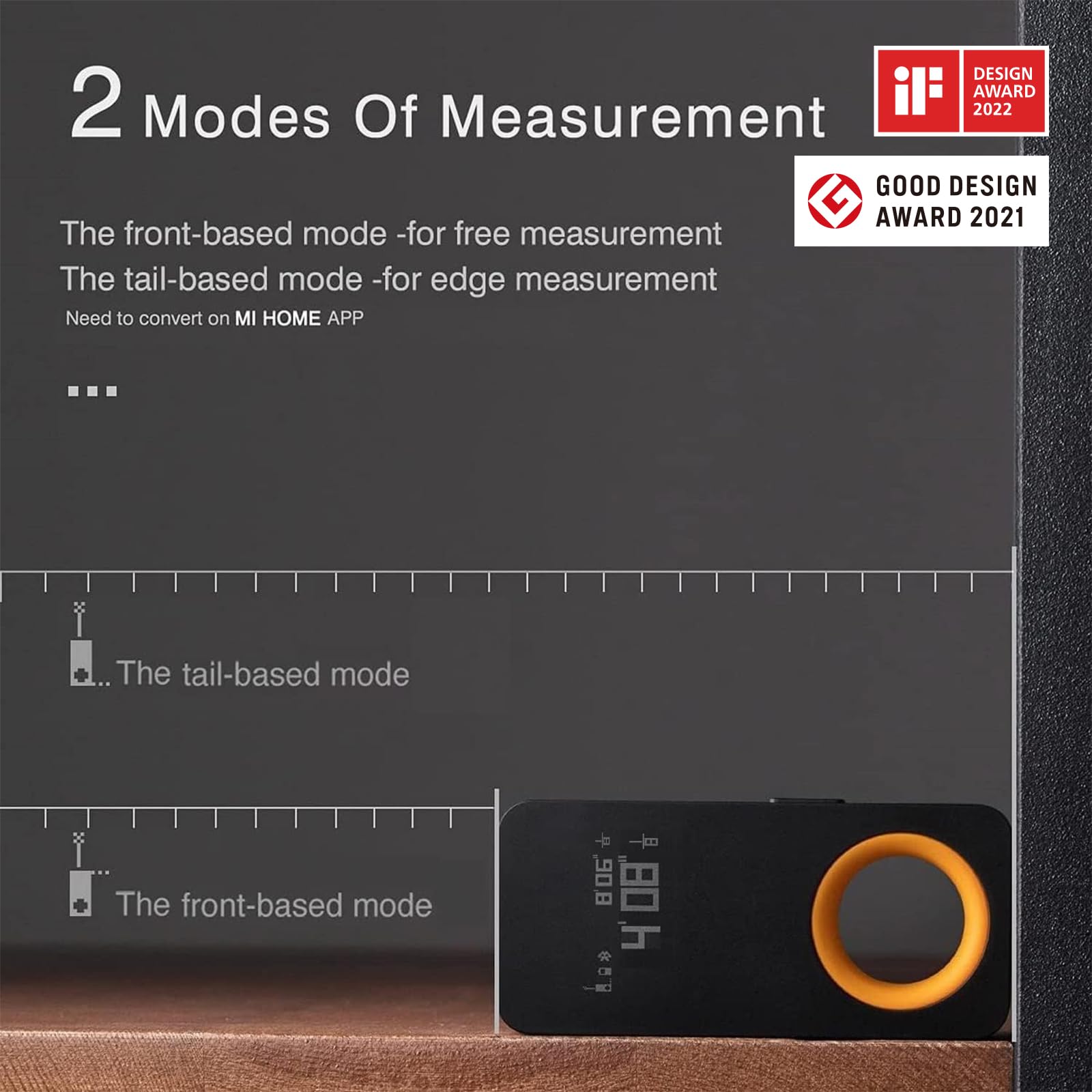 HOTO Pocket-Size Laser Measuring Tool, EDC Gadget Birthday Gift f - HOTO Official Product View 5