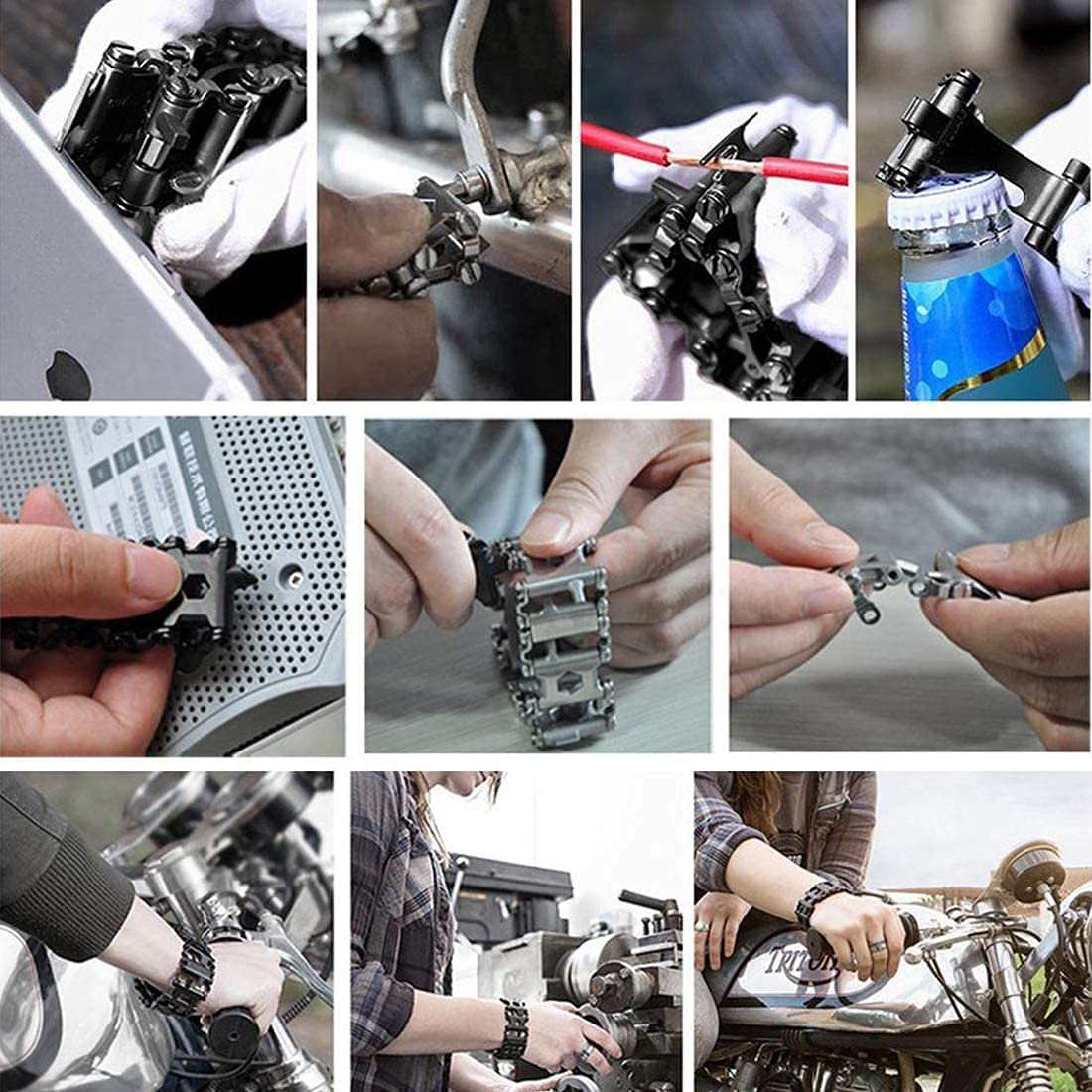 Multitool Bracelet 29 in 1 22cm Stainless Steel Outdoor - Lemasa Official Imagery - 3