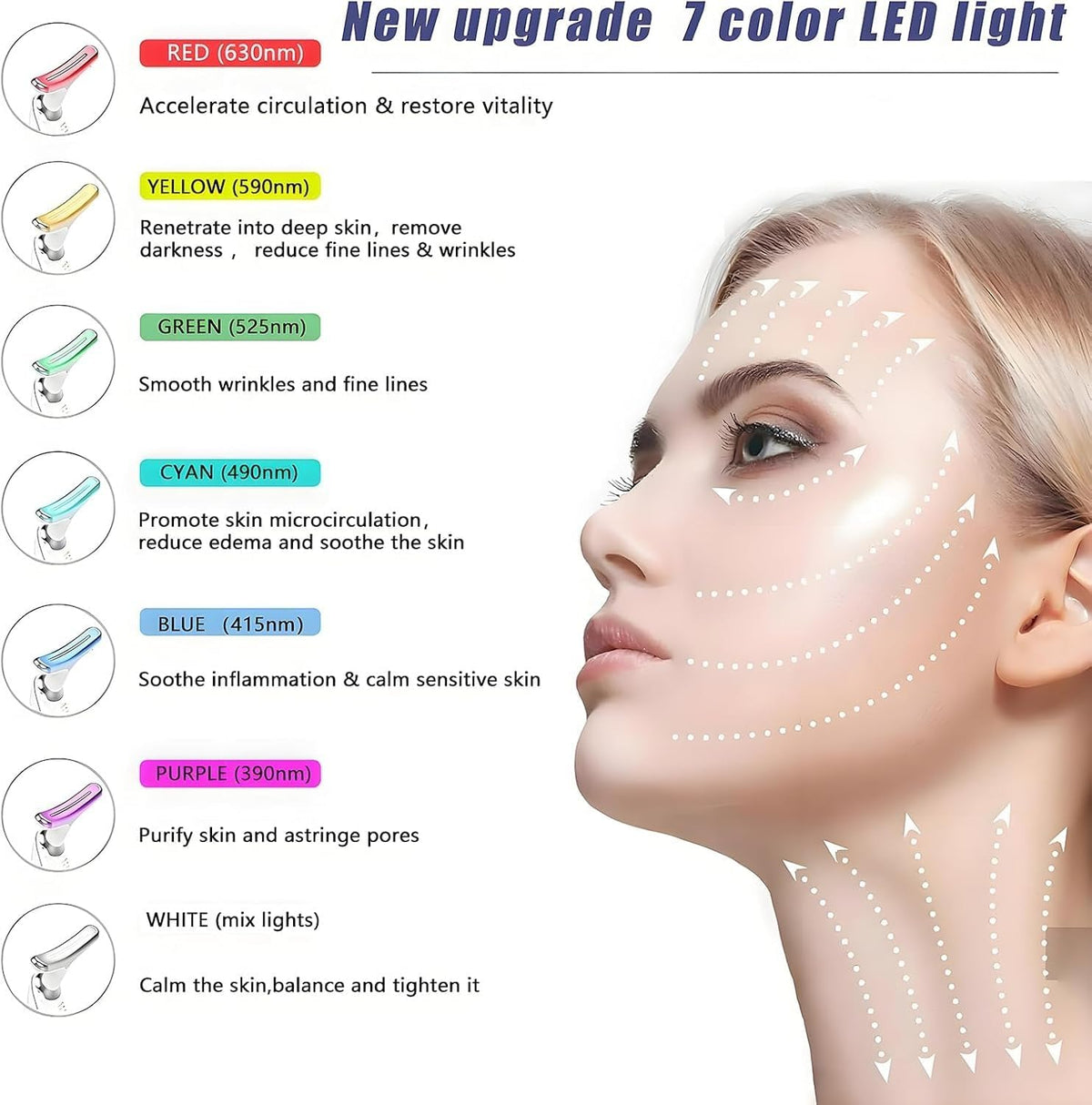 7 Color LED Facial Massager for Skin Care Portable - Premium Selection Official Imagery - 5