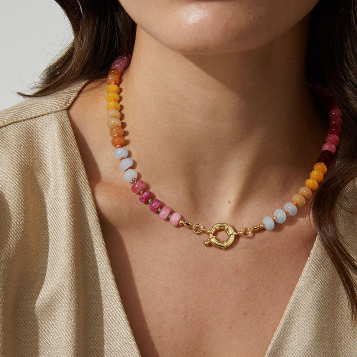 KissYan Beaded Gemstone Necklaces for Women - KissYan Official Imagery - 4