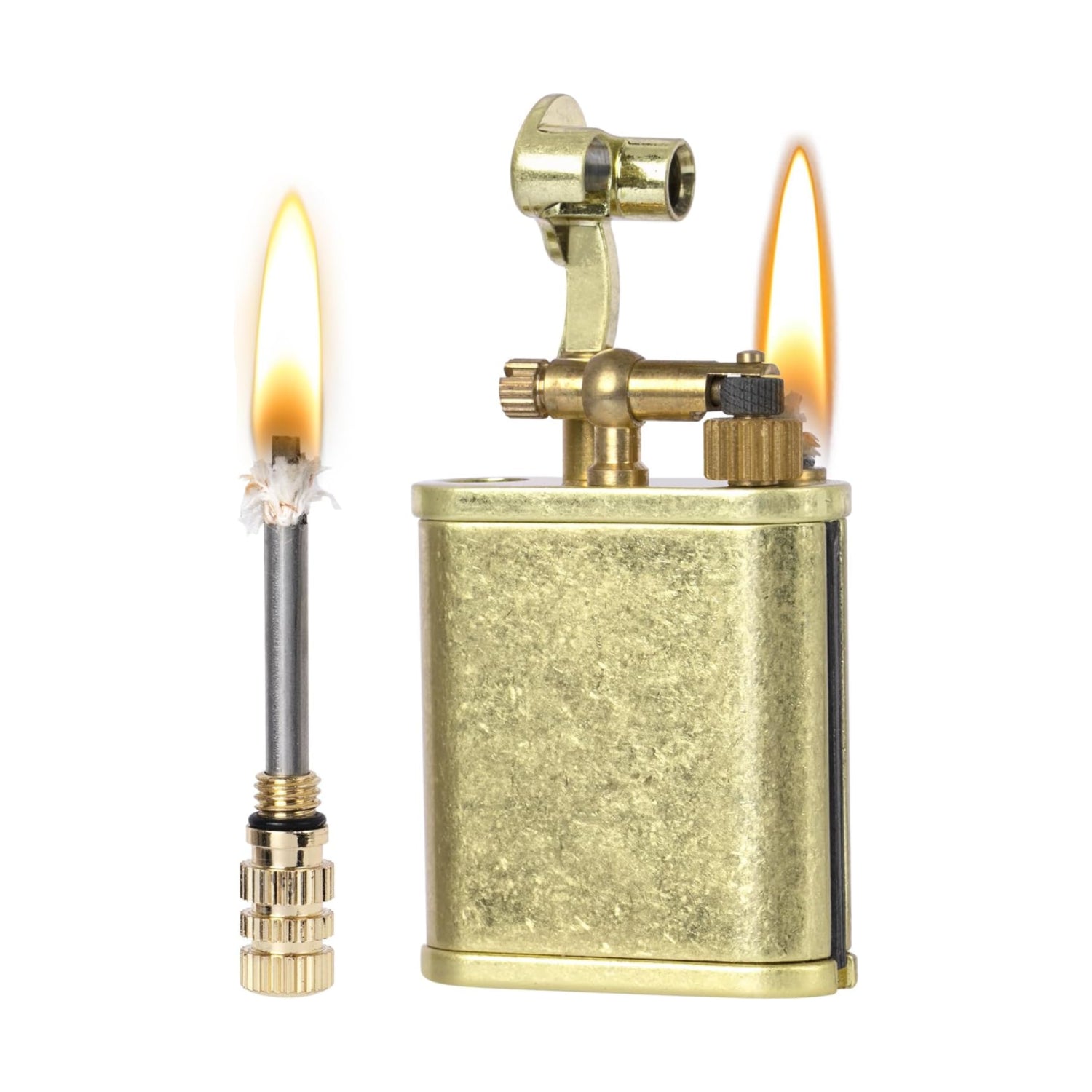Vintage Choicedc trench lighter with metal design and permanent match, featuring a cool pipe lighter style and unique metal craftsmanship.