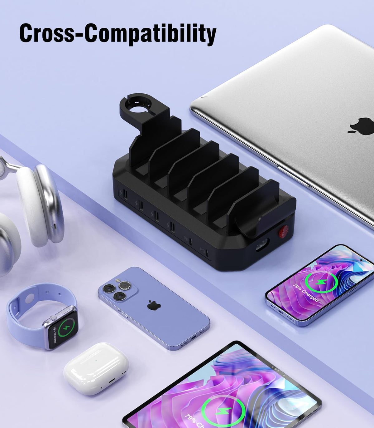 95W Fast Charging Station for Multiple Devices 6 Port USB - HSicily Official Imagery - 8