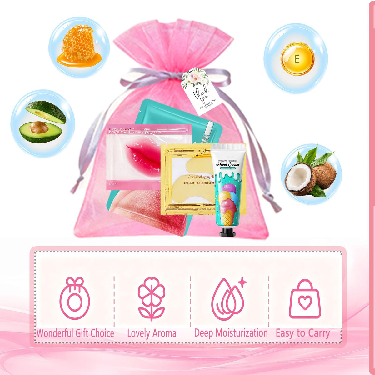 Bulk Spa Party Favors for Women Portable Skincare Gift Set - Beauty Bar Official Imagery - 4