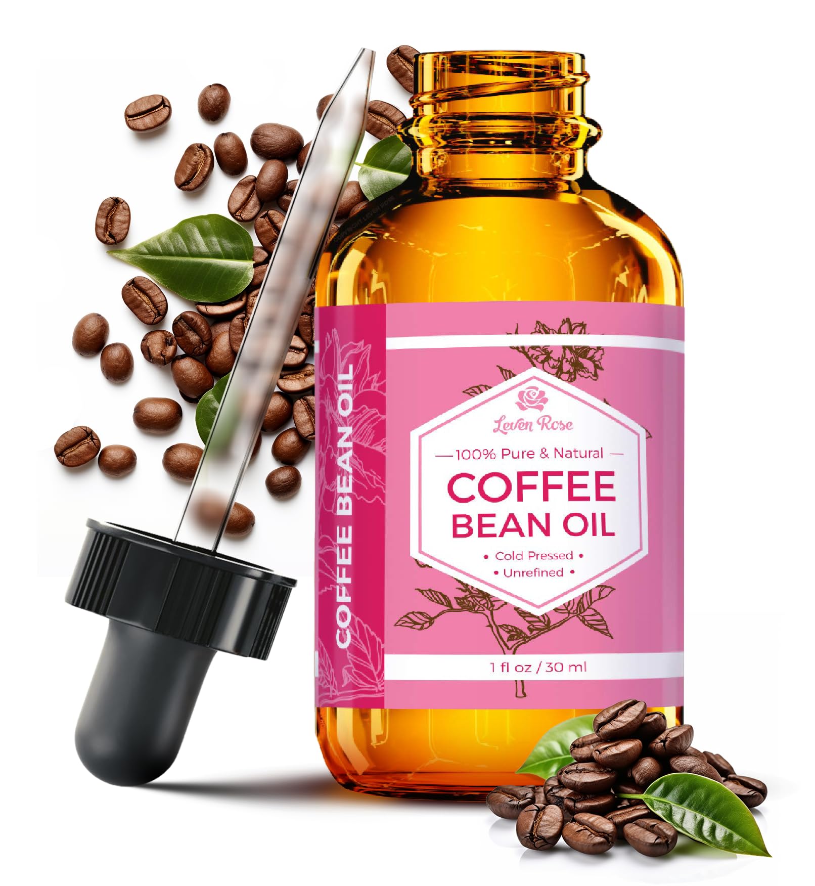 Leven Rose Coffee Oil Caffeine Serum for Eyes - Anti aging Organic Under Eye - Leven Rose Official Product View 10