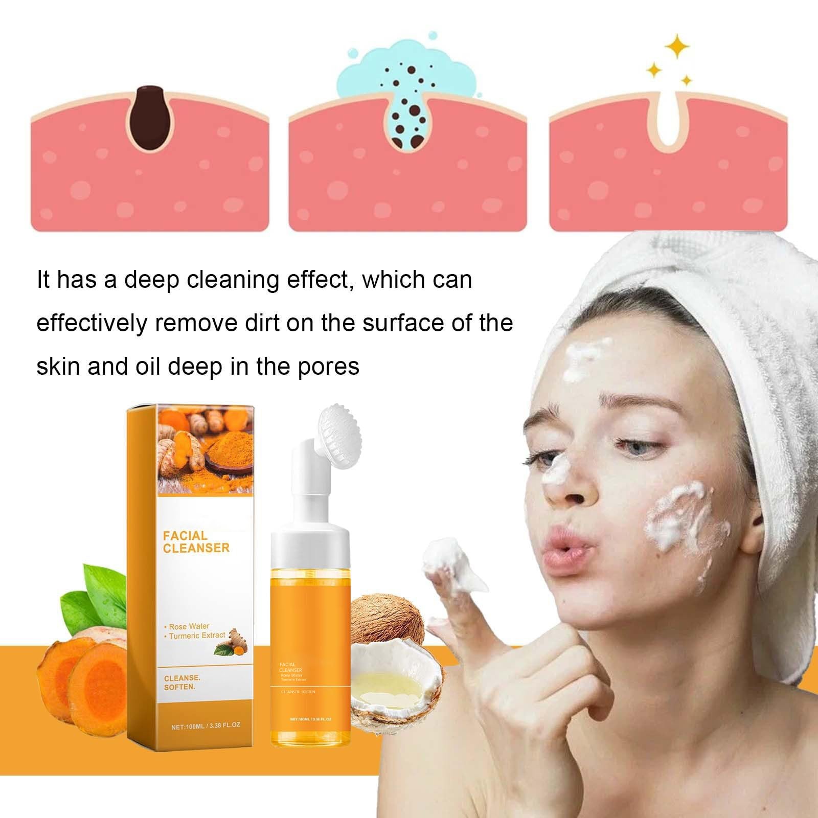 2 Pcs Turmeric Facial Cleanser - EAEVDJ Official Product Imagery - 3