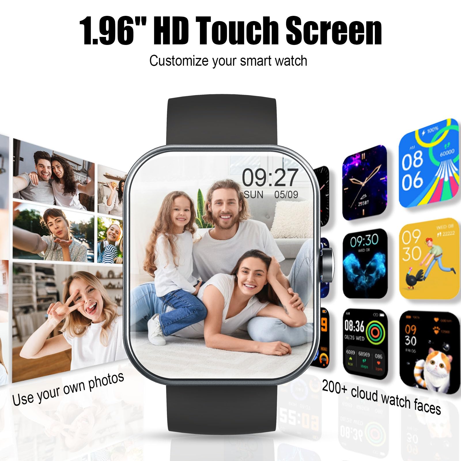 Coucur 2026 Smart Watch for Men Women  , 1.96" HD Fitness Tracker Runn - View 6