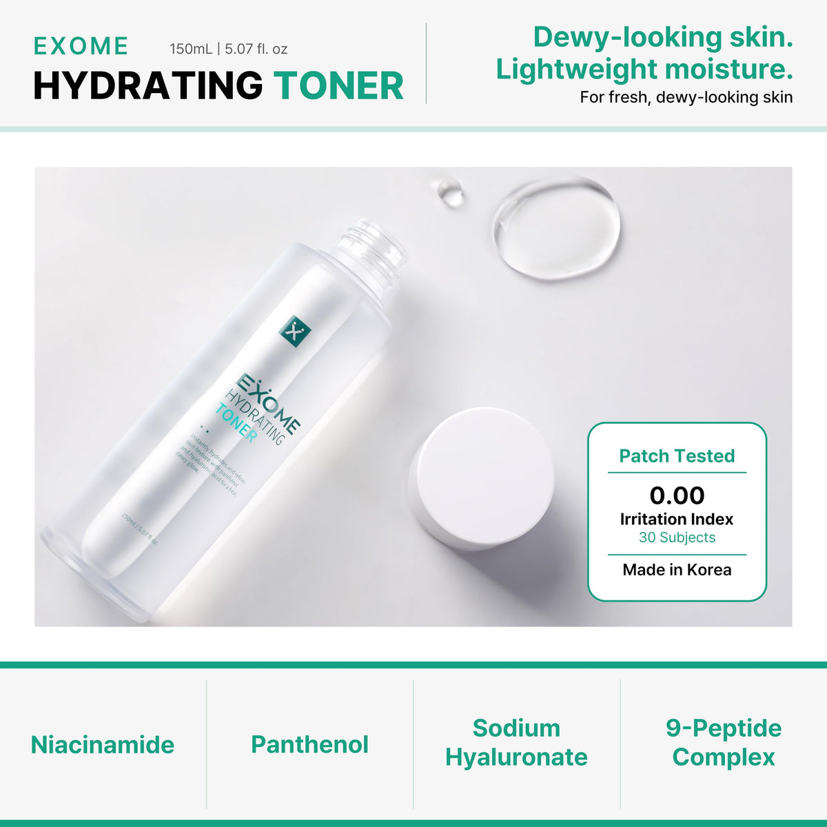Exome Hydrating Toner Greenery Aqua Base Starter for Glow - Exome Official Imagery - 3