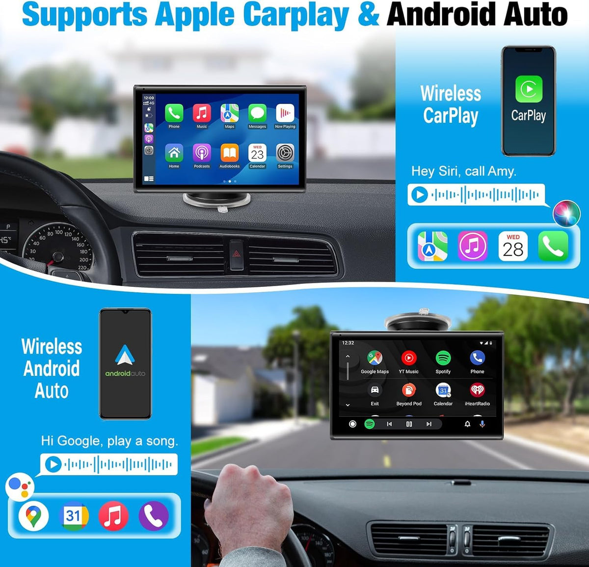 7 inch Carplay Screen for Car - ELJBELG Official Imagery - 3