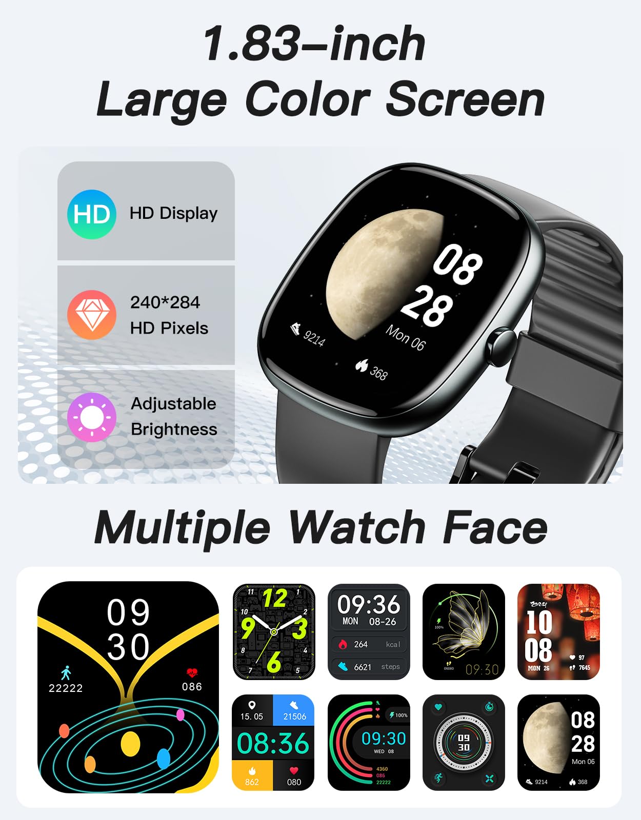Cloudpoem Fitness Tracker, No Bluetooth No APP/Phone Needed, 1.8" Fitn - View 7