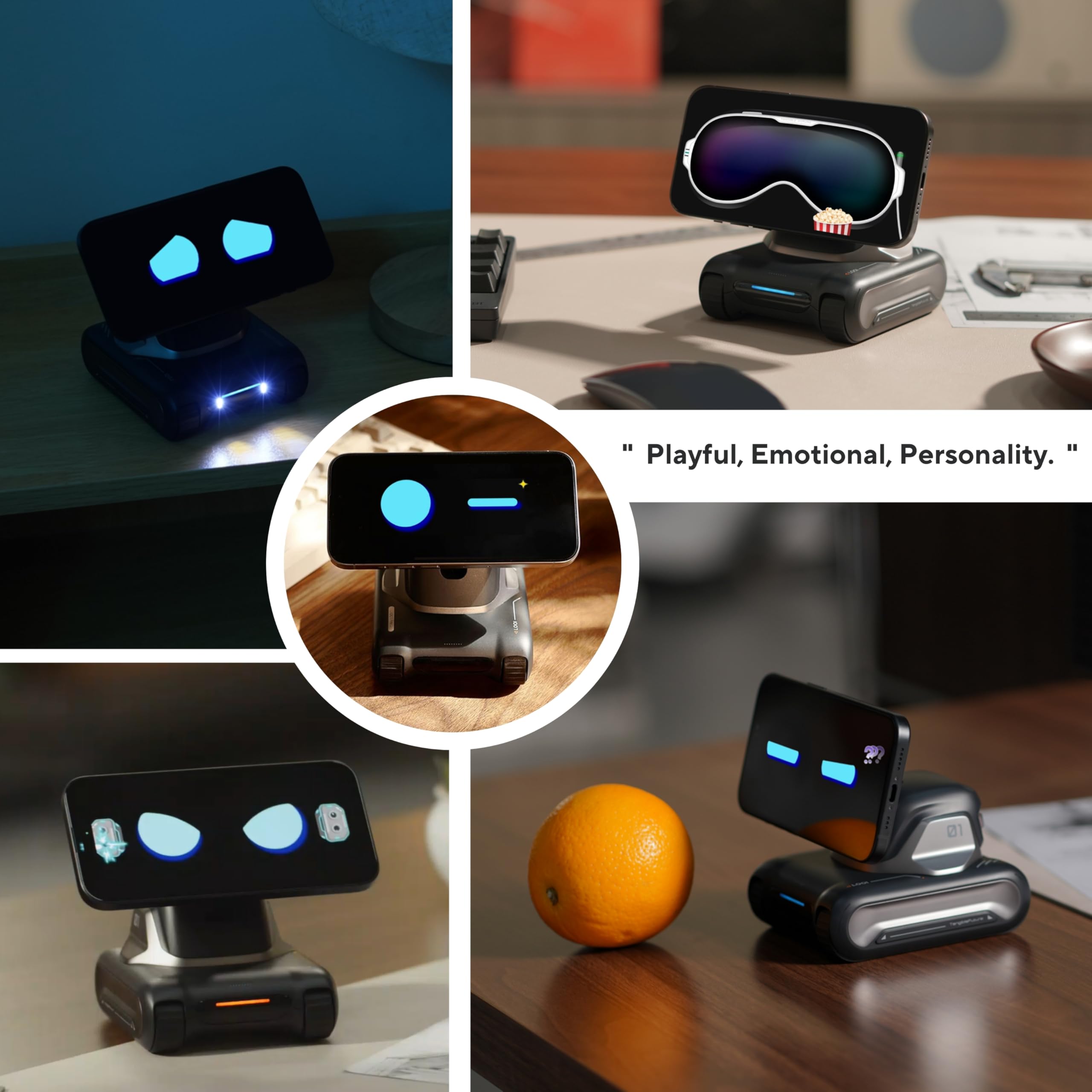 TangibleFuture LOOI Robot-Space Black-AI Desktop Companion,ChatGP - TangibleFuture Official Product View 4