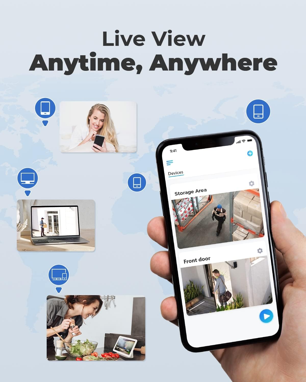 REOLINK 4K security camera system with 8 H.265 PoE wired cameras for high-definition surveillance and home security.